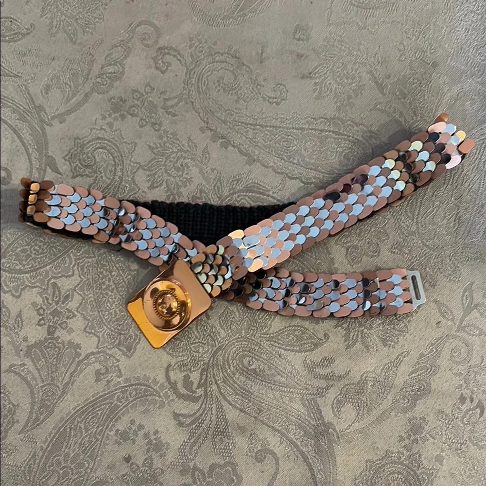 Copper & Silver Stretchy Belt